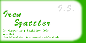 iren szattler business card